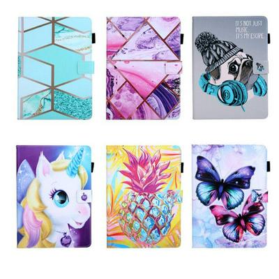 Colored Painting Shockproof Side Flip PU Leather + Soft TPU Magnetic Buckle with Card Slots Picture Frame and Stand Wallet Case for iPad Air / 5 / iPad Air 2 / 6 / 9.7 (2018) / iPad Pro 9.7 / 9.7 / iPad 9.7 (2017) / iPad 2017