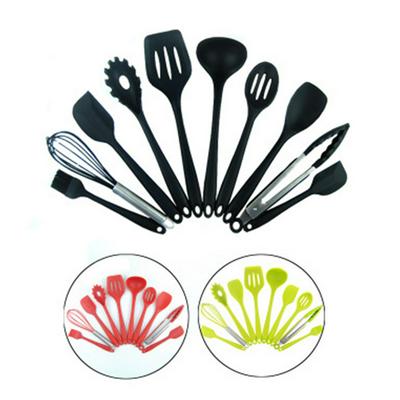 10-piece / Set Food-grade Silicone Cookware High Temperature Resistance Non-stick Pot Kitchen Set