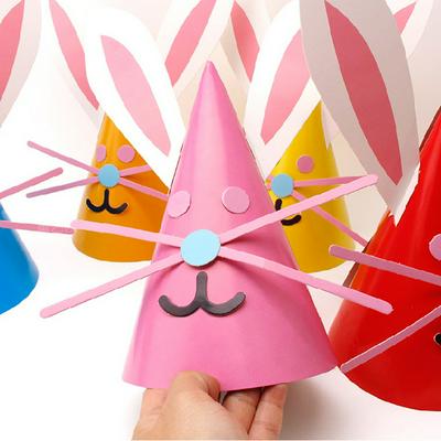 Birthday Party Hats with Long Rabbit Ears for Kids and Adults