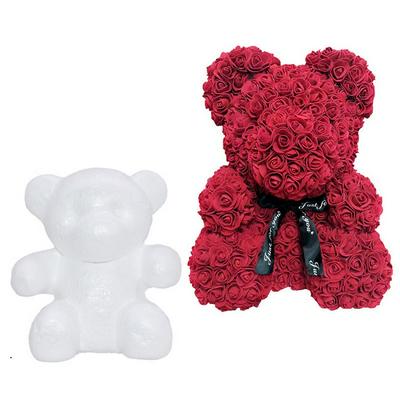 15x10cm Rose Flower Bear Artificial Flower Craft for Anniversary, Birthday, Bridal Showers, Mothers Day