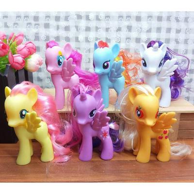 8cm Hight Ponies My Adorable Little Toys Friendship Is Magic PVC Toy Unicorn Unicorn Pets Horse Fluttershy Action Toy Figures