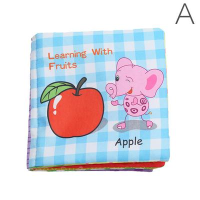 Cartoon Tear-Proof with Rattles BB Sounder Kids Babies Learning Palm Cloth Book Kids Early Education Toy Gift