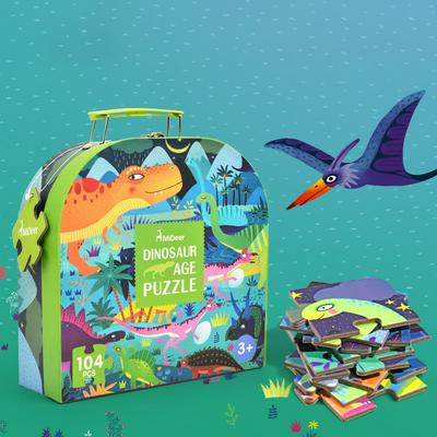 104pcs Floor Puzzles Our World and Garge Puzzles Fun Preschool Toy