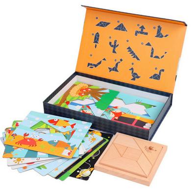 Tangram Puzzles Enjoyable Seven-piece Puzzle Toy for Early Education