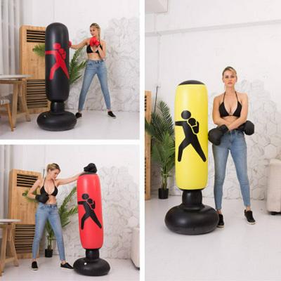 Environmental Protection PVC Inflatable Boxing Column Home Fitness Vertical Sandbag Tumbler Adult Decompression Toy