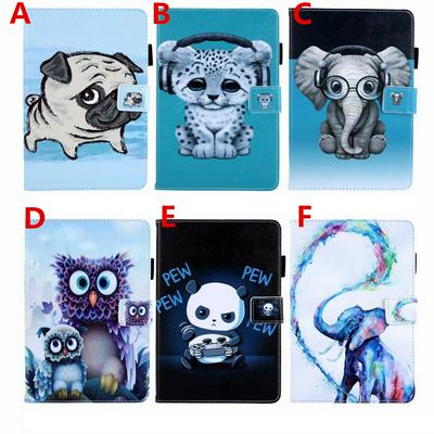 Leather Case for Amazon Fire HD 8 2017, Slim Shockproof Cover with Fantastic Aniaml Print