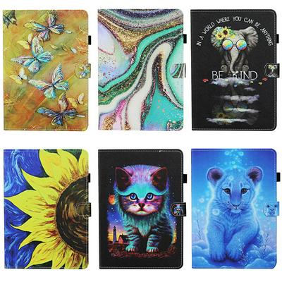 Colored Painting Anti-fall Scratch Resistant Flip Type PU Leather Tablet Protective Cover with Stand Function for Amazon Fire HD 8(2020)/HD 8 Plus(2020)