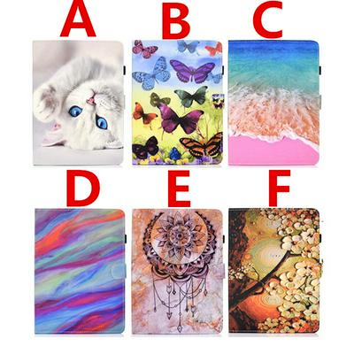 Colored Painting Shockproof Scratch Resistant Clamshell PU Leather +TPU Tablet Protective Cover for Amazon Fire HD 8 (2020)