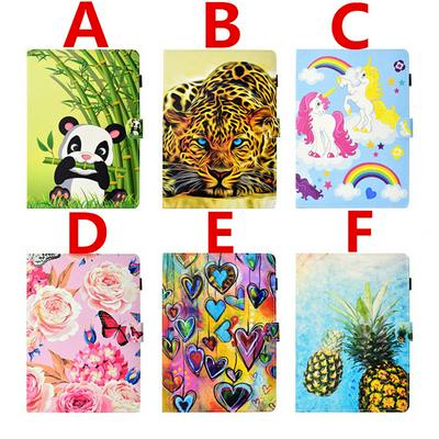 Colored Painting Shockproof Scratch Resistant Flip Type PU Leather +TPU Tablet Protective Cover for Amazon Fire HD 8 (2020)