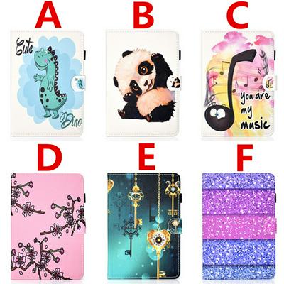 Colored Painting Shockproof Scratch Resistant Clamshell PU Leather +TPU Tablet Protective Cover for Amazon Fire HD 8 (2020)