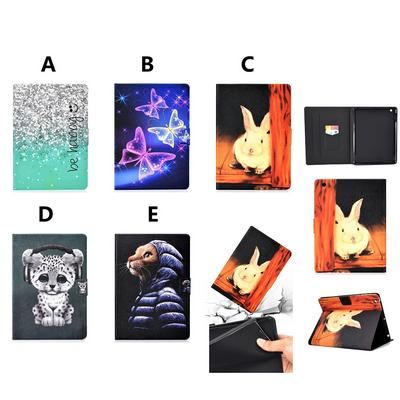 Colored Painting Card Holder Magnetic Flip TPU + PU Leather Protector Case for Amazon New Kindle Paperwhite 2018 