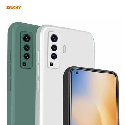 ENKAY ENK-PC074 Straight Edge Liquid Silicone Precise Hole Anti-fall Mobile Phone Protection Soft Case for Vivo X50