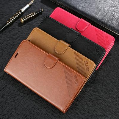 AZNS Solid Color Shockproof Side Flip Screen Fingerprint PU Leather + Soft TPU Card Slots with Stand and Magnetic Buckle Wallet Case for Vivo X21 