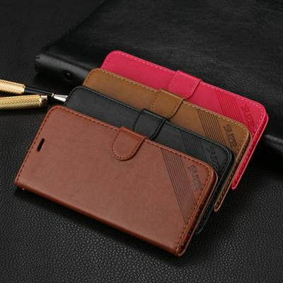 AZNS Solid Color Shockproof Side Flip PU Leather + Soft TPU Card Slots with Stand and Magnetic Buckle Wallet Case for Vivo X23
