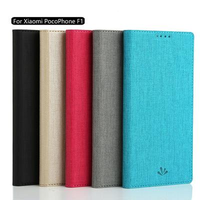 Vili Canvas Cross Pattern PU Leather + Soft TPU + Dmx with Stand and Card Slot Protective Case for iPhone X / XS
