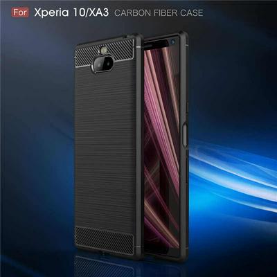Brushed Texture Anti-Drop Anti-Scratch Soft TPU Back Cover Case for Sony Xperia 10 / XA3