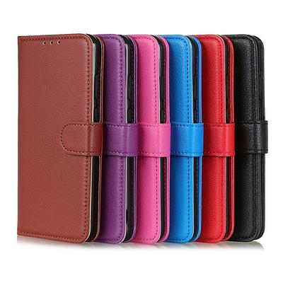 Classic Lychee Pattern Scratch Resistant Shockproof PU Leather Wallet Phone Case with Card Slots for Sony Xperia 5 II 