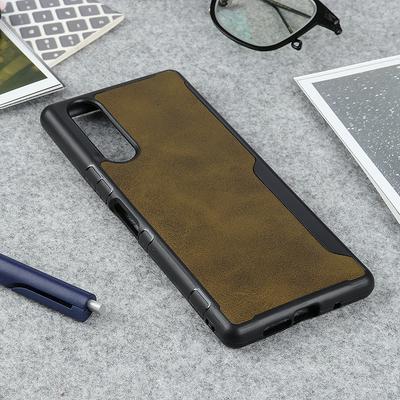 Leather-coated Phone Case for Sony Xperia 5, 2 in 1 Scratch-resistant Shockproof Protective Case