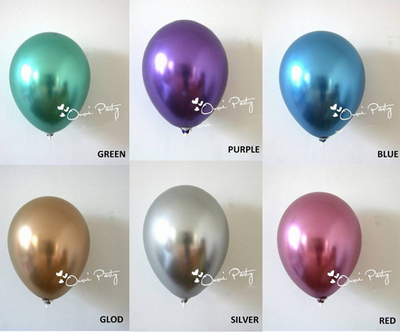 5pcs 12 Inch Popular Metal Color Latex Thickening Pearl Decoration Air Balloon for Celebration Wedding Birthday Party 