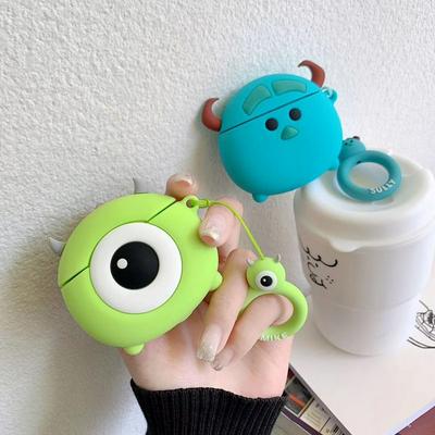 Silicone Blue Green Airpods 1/2 Case Keychain AirPod Earbud Charging Bluetooth Earphone Protective Cover Case 