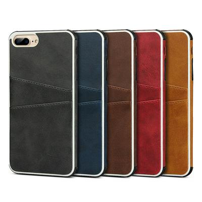 with Card Holder Slots PU Leather Coated TPU Back Cover Protective Case for iPhone 6 Plus / 6S Plus