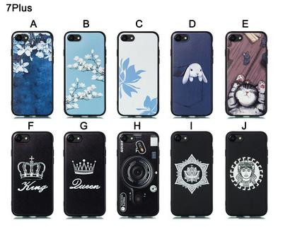 Cat Plum Snow Colored Pattern Anti-Scratch Soft TPU Back Cover Protective Case for iPhone 7 Plus / 8 Plus