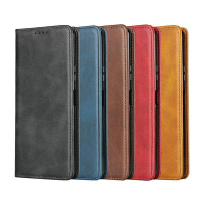 Ox Pattern Shock-Absorption Side Flip Magnetic Attraction PU Leather + Soft TPU with Card Slots and Stand Wallet Case for Sony Xperia 10 II