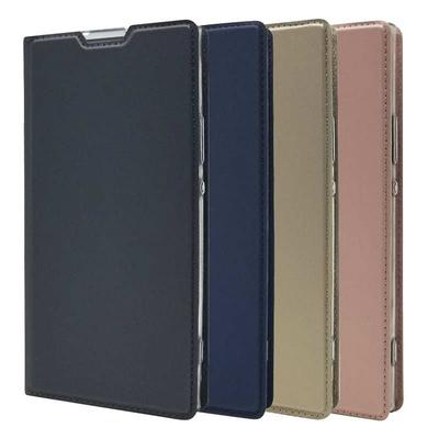 Voltage Magnetic Attraction Solid Color Side Flip Shockproof PU Leather + Transparent TPU with Card Slot and Stand Protective Case for Sony Xperia XA2 Ultra