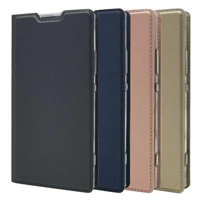 Voltage Magnetic Attraction Solid Color Side Flip Shockproof PU Leather + Transparent TPU with Card Slot and Stand Protective Case for Sony Xperia XA2 