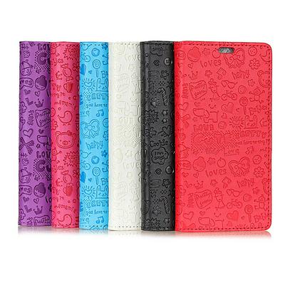 Little Witch Pattern Solid Color PU Leather + Soft TPU Card Slots with Magnetic Buckle and Stand Wallet Case for Huawei P Smart+ / Nova 3i 