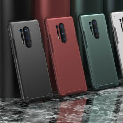 2 in 1 Detachable Solid Color Frosted Anti-Fingerprint Hard PC Back + Soft TPU Frame Back Cover Case for OnePlus 8 Pro