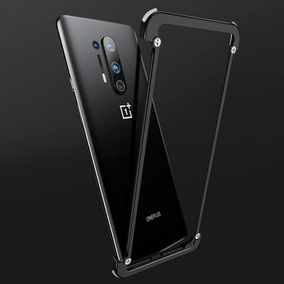 OATSBASF Three-Stage Splicing Design Four Corners Silicone Airbag Anti-Drop Metal Bumper Protective Case for OnePlus 8 