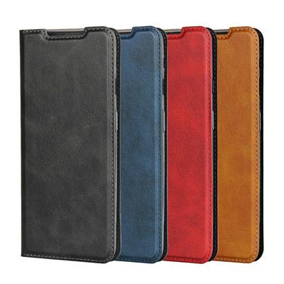 Calf Pattern Shock-Absorption Side Flip PU Leather + Soft TPU Wrist Strap with Card Slot and Stand Wallet Case for OnePlus 7T 