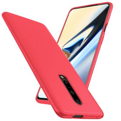 Stripe Pattern Solid Color Ultrathin Soft TPU Back Cover Protective Case for OnePlus 7 Pro