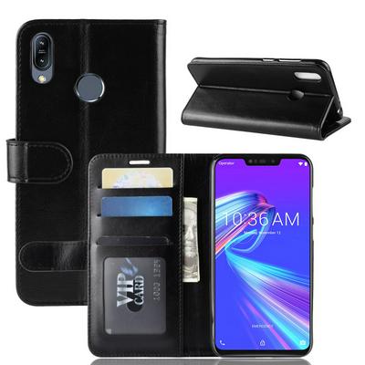 R64 Pattern Single Fold Edge Side Flip Shockproof PU Leather + Soft TPU Card Slots with Picture Frame and Stand Wallet Protective Case for Asus Zenfone Max (M2) ZB633KL