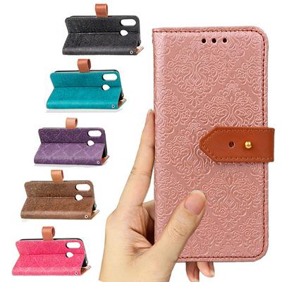 European Mural Pattern Side Flip PU Leather + Soft TPU Card Slots with Hand Rope Stand and Genuine Leather Buckle Wallet Protective Case for Asus Zenfone Max (M1) ZB555K