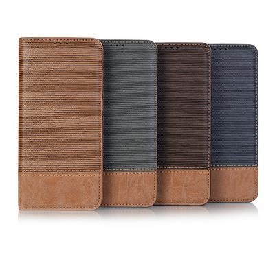 Cross Pattern Contrast Color Wallet Flip Stand with Card Slot and Picture TPU + PU Leather Protecting Case for Huawei P30