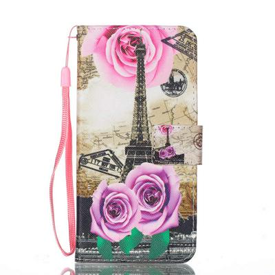 Colored Painting Side Flip Shockproof Side Flip PU Leather + Soft TPU Wrist Strap with Card Slots Stand and Magnetic Buckle Protective Case for Huawei P30 