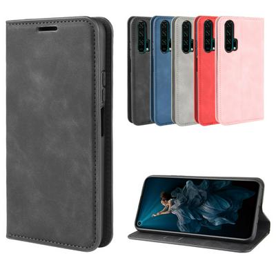 Retro Pattern PU Leather + Soft TPU Card Slots with Stand Support and Wallet Magnetic Absorb Protective Case for Huawei  Honor 20 Pro