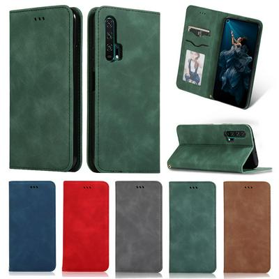 Shockproof Retro Business PU Leather + Soft TPU Card Slot with Picture Frame and Stand Cover Case for Huawei Honor 20 Pro