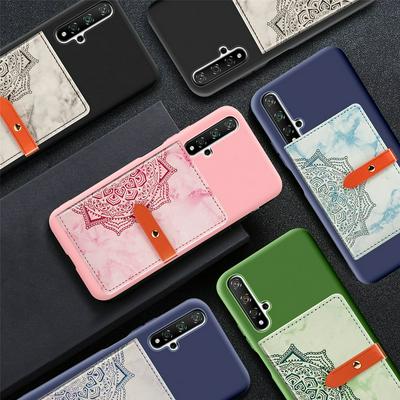 Wallet Case for Huawei Honor 20, Dembossed Leahter Phone Cover with Cards Holder