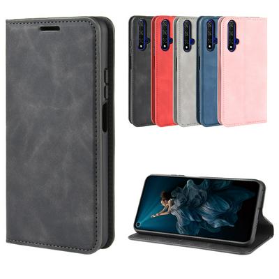 Retro Pattern PU Leather + Soft TPU Card Slots with Stand Support and Wallet Magnetic Absorb Protective Case for Huawei Honor 20 / Nova 5T