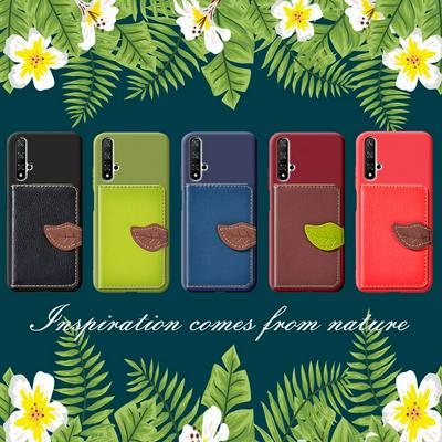 Wallet Case for Huawei Honor 20, Plain Leather Case with Leaf-shaped Buckle 
