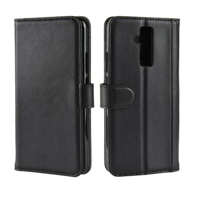 Side Flip Wallet Style Genuine Leather + Soft TPU Card Slots with Stand and Magnetic Buckle Case for Huawei Mate 20 Lite / Maimang 7 