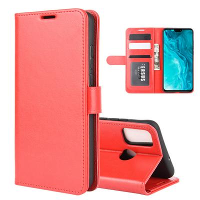 R64 Pattern Single Folding Open Left and Right Scratch Resistant PU Leather Phone Cover with Stand and Card Slots for HUAWEI Honor 9X Lite