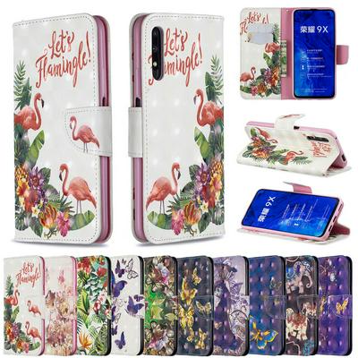 Wallet Case for HUAWEI Honor 9X, Leather Phone Cover with 3D Printing Visual Effect