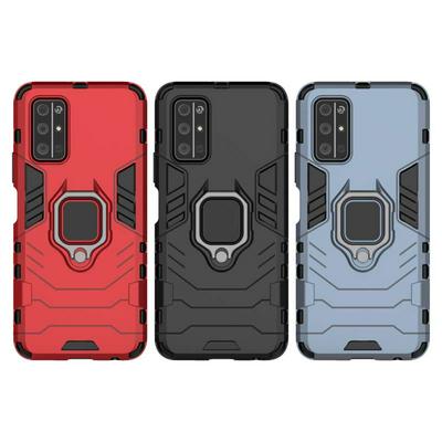 Black Panther 2 in 1 Detachable Magnetic Attraction Shockproof with Stand Hard PC + Soft TPU Back Cover Case for Huawei Honor 30S