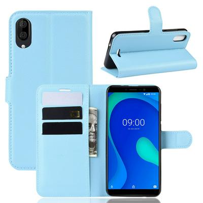 Dual-side Magnetic Buckle Horizontal Flip Leather Case Card Slots Wallet Photo Frame Phoen Case Cover for WIKO Y80 with Phone Holder