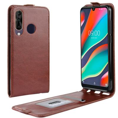 R64 Pattern Single Fold Edge Up and Down Vertical Flip PU Leather + Soft TPU with Card Slot and Magnetic Buckle Protective Case for Wiko View 3 Pro