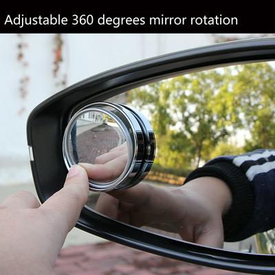 Round Blind Spot Mirror Kit 360 Degree Adjustable Stick on Safety Mirror